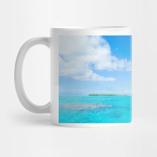 Tropical island lagoon. Mug